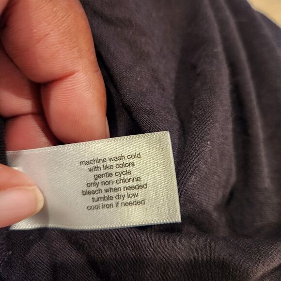 Lane Bryant Womens Black Shirred Waist Midi Dress Size 22/24 Minimalist Edgy - Picture 7 of 9